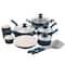 Spice by Tia Mowry Savory Saffron Teal 16 Piece Ceramic Nonstick Cookware Set